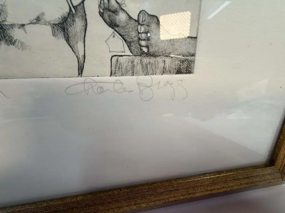 Charles Bragg Limited Edition Etching 'Recovery Room' 99/300 Framed Art
